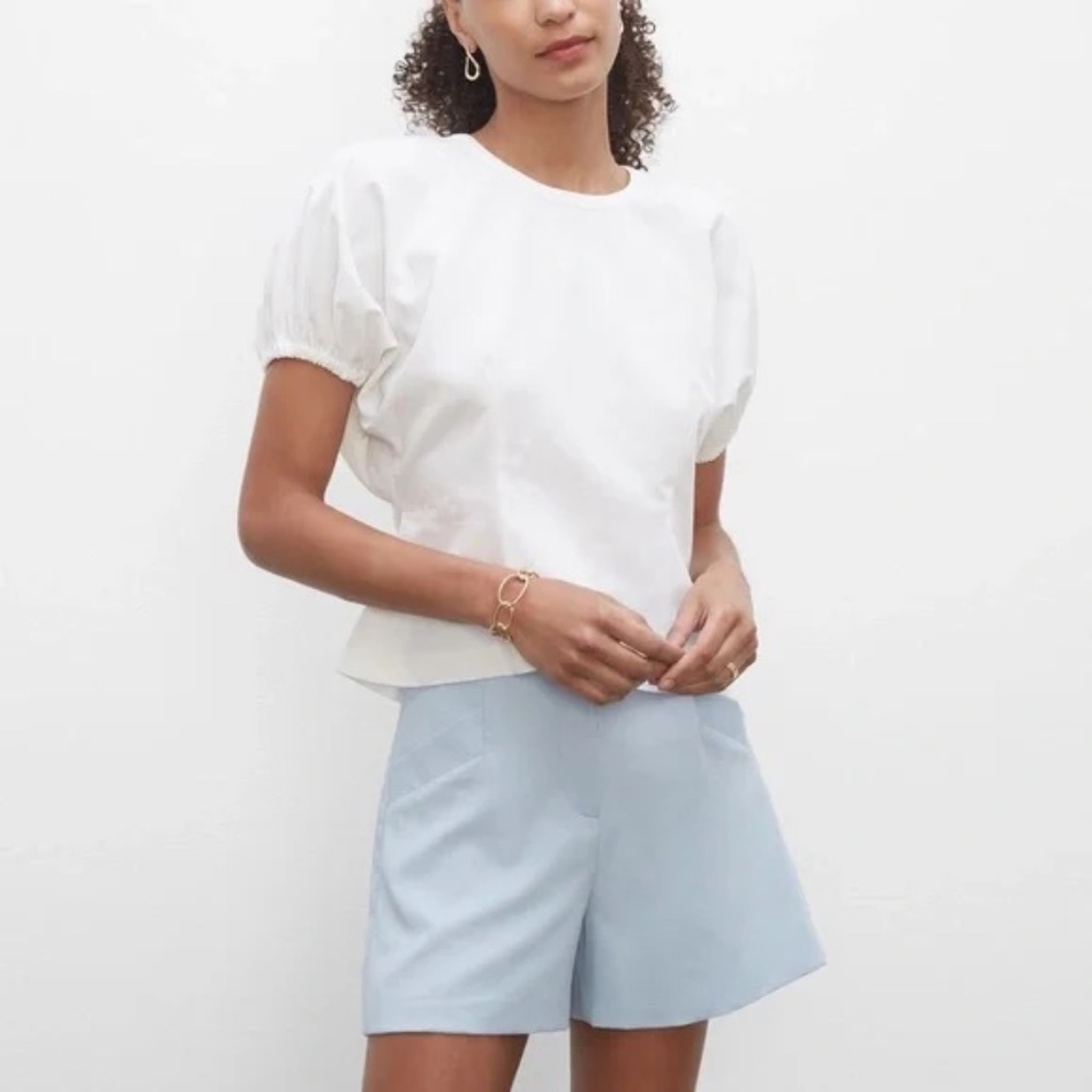 Gathered Dolman Blouse - New With Tags - White Chemise Size M